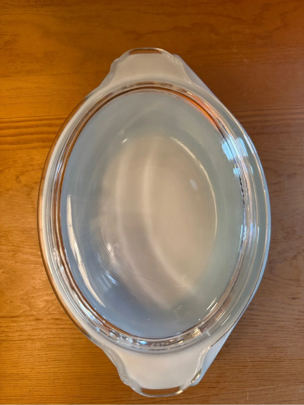 Vintage Pyrex 043 Oval Snowflake Casserole Dish Turquoise White Lid 1.5 Quart - Picture 5 of 9